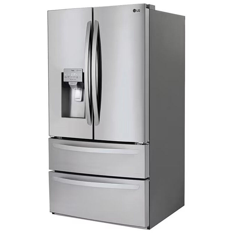 LG 36 in. 27.8 cu. ft. Smart 4-Door French Door Refrigerator with Ice & Water Dispenser - Stainless Steel, Stainless Steel, hires