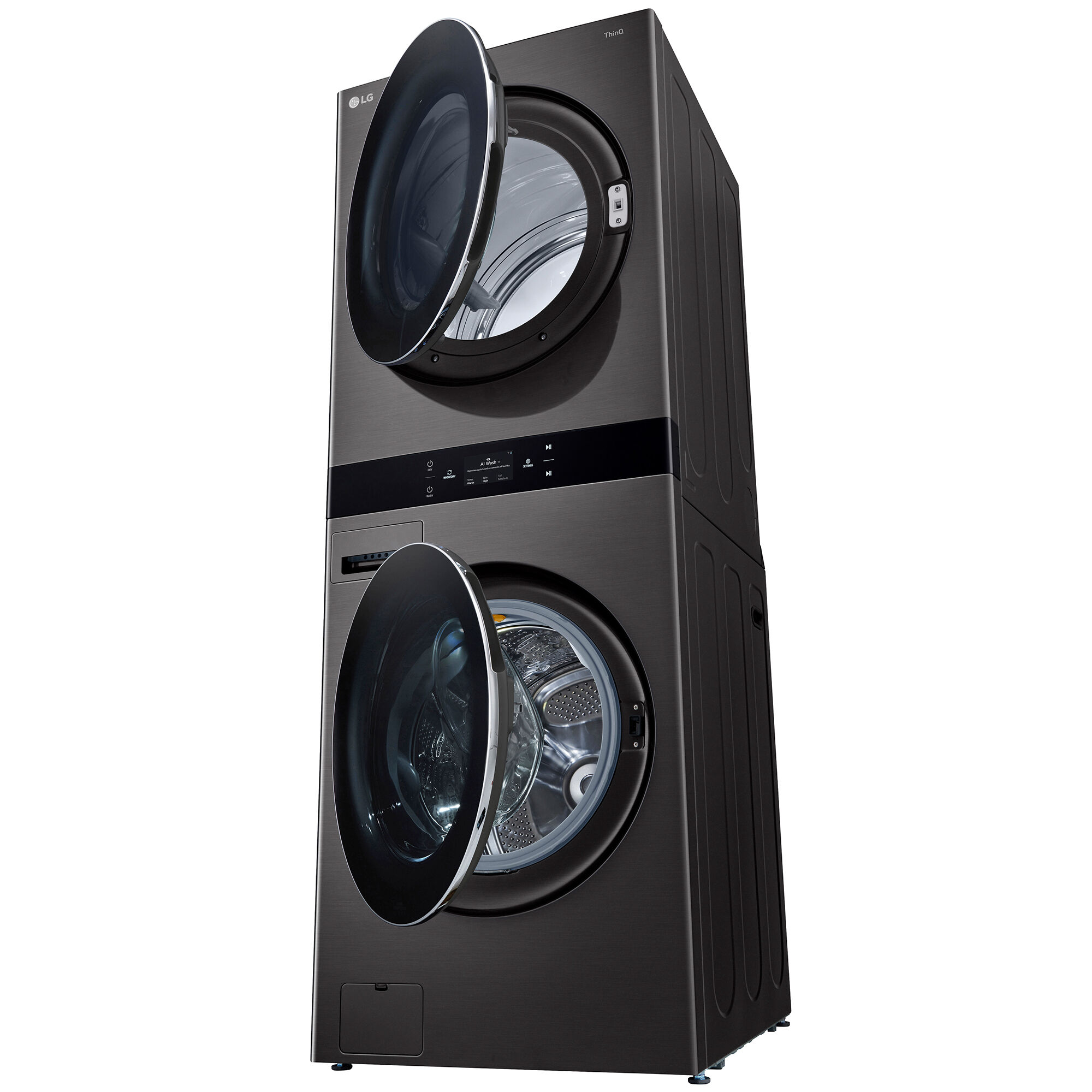 LG 27 in. 5.0 cu. ft. Smart Gas Front Load WashTower with AI
