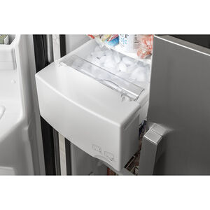 GE 36 in. 25.3 cu. ft. Side-by-Side Refrigerator with External Ice & Water Dispenser - White, White, hires