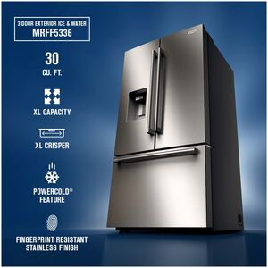Maytag 36 in. 29.6 cu. ft. French Door Refrigerator with Ice & Water Dispenser - Fingerprint Resistant Stainless Steel, , hires