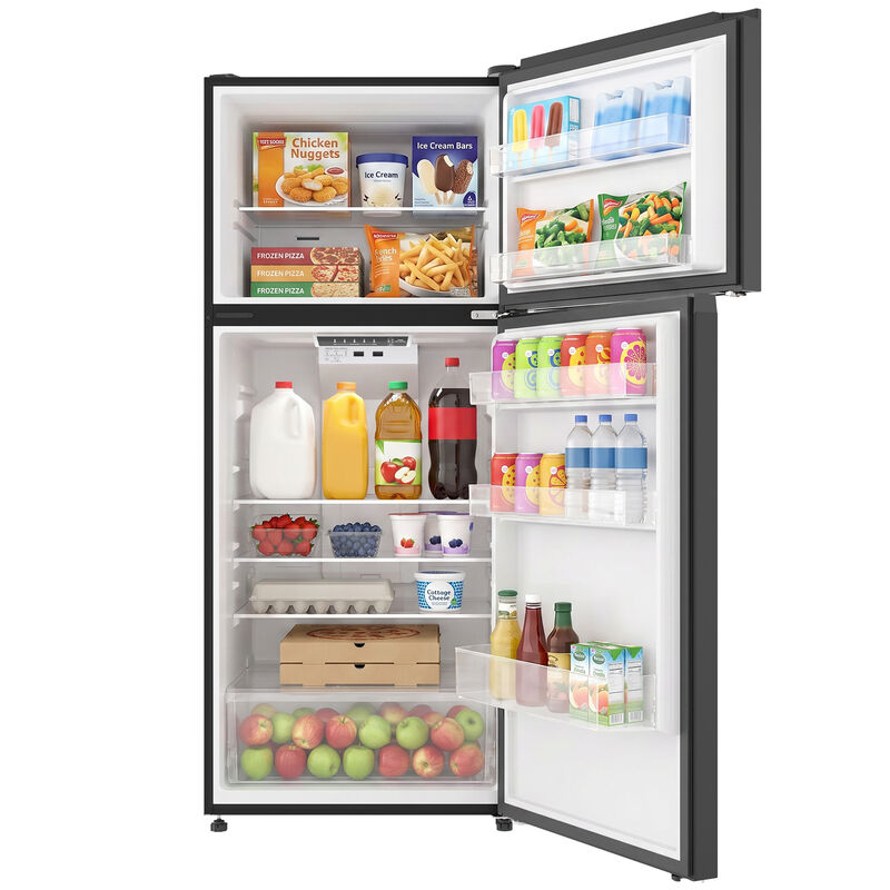 Avanti 28 in. 14.6 cu. ft. Counter Depth Garage-Ready Top Freezer Refrigerator - Black, Black, hires