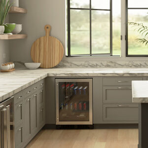 Marvel 24 in. 5.5 cu. ft. Built-In Beverage Center with Adjustable Shelves & Digital Control - Stainless Steel, , hires