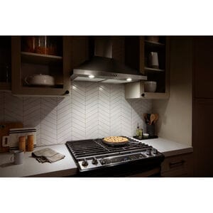 Whirlpool 30 in. Convertible Chimney Style Range Hood with 300 CFM, 3 Fan Speeds & 2 LED Lights - Stainless Steel, , hires