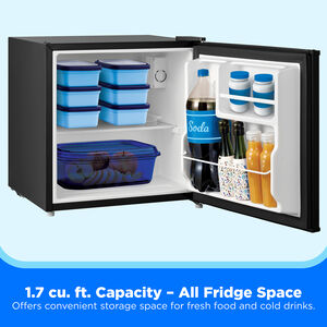 Midea 19 in. 1.7 cu. ft. Mini Fridge - Black, Black, hires