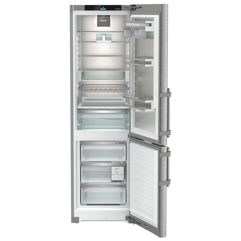 Liebherr Peak 24 in. 12.8 cu. ft. Smart Counter Depth Bottom Freezer Refrigerator Right Hinged - Stainless Steel, , hires