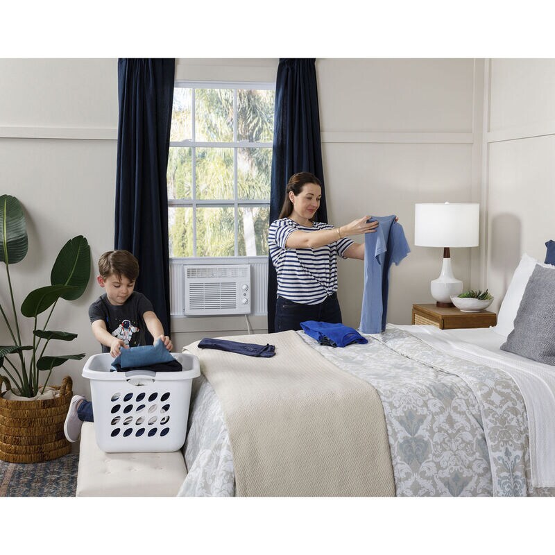 GE 5,050 BTU 115V Window Air Conditioner with 2 Fan Speeds - White, , hires