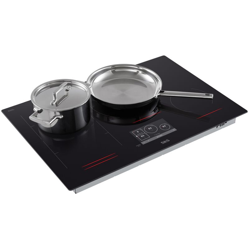 SKS 30 in. 4-Burner Smart Induction Cooktop with Simmer Burner & Power Burner - Black, , hires