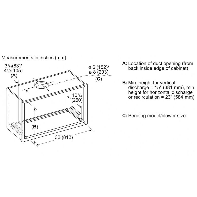 Bosch 300 Series 36 in. Smart Convertible Standard Style Range Hood with 300 CFM, 4 Fan Speeds & 2 LED Lights - Stainless Steel, , hires