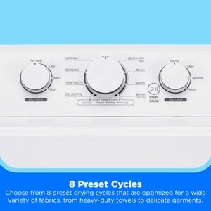 Midea 27 in. 7.0 cu. ft. Electric Dryer with Sensor Dry - White, , hires