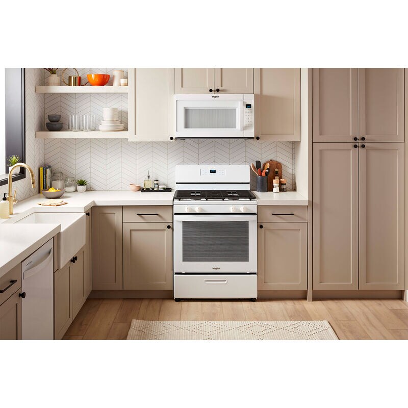 Whirlpool 30 in. 5.1 cu. ft. Gas Range with 4 Sealed Burners - White, , hires