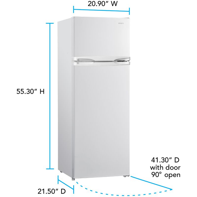 Avanti 21 in. 7.5 cu. ft. Top Freezer Refrigerator - White, , hires