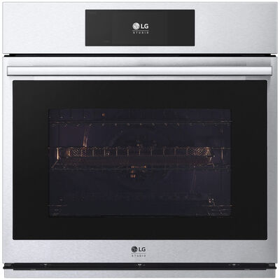 LG Studio 30" 4.7 Cu. Ft. Electric Smart Wall Oven with True European Convection & Self Clean - Stainless Steel | WSES4728F