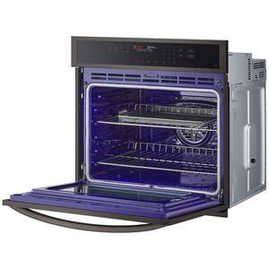 LG 30 in. 4.7 cu. ft. Smart Electric Single Wall Oven with Standard Convection - PrintProof Black Stainless Steel, , hires