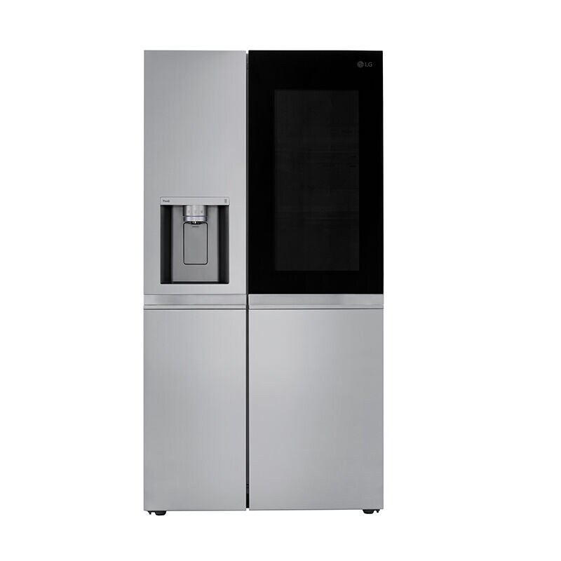 LG InstaView Series 36 in. 27.1 cu. ft. Smart Side-by-Side Refrigerator with External Ice & Water Dispenser - PrintProof Stainless Steel, PrintProof Stainless Steel, hires