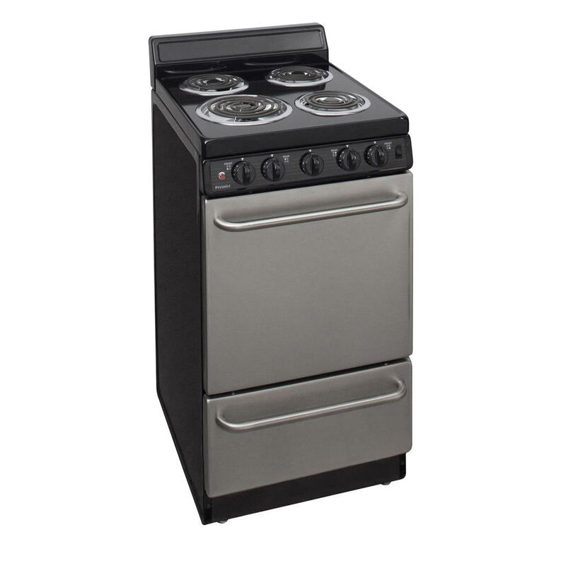 Premier 20 in. 2.4 cu. ft. Electric Range with Coil Burners - Stainless Steel, , hires
