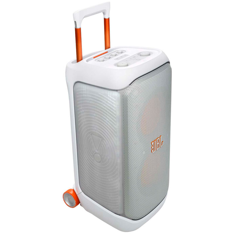 JBL PARTYBOX STAGE 320 Portable Party Speaker with Wheels - White, White, hires