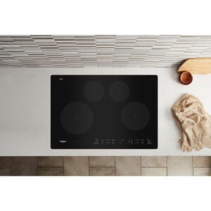 Whirlpool 30 in. 4-Burner Induction Cooktop with Simmer Burner & Power Burner - Black, , hires