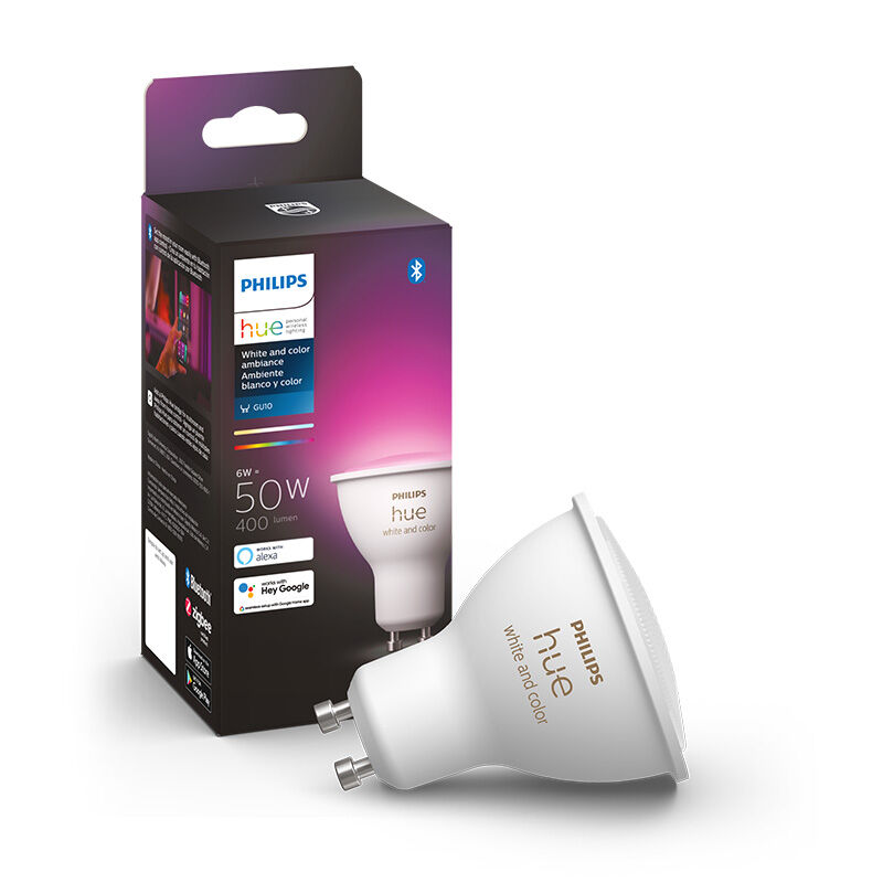Philips Hue White Colour Ambience GU10 Richer Colours Smart Spot Light Bluetooth 