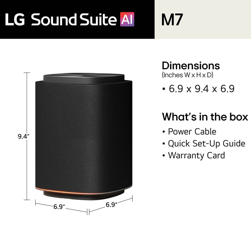 LG Sound Suite Wireless Spatial Speaker with Dolby Atmos FlexConnect - Black, , hires