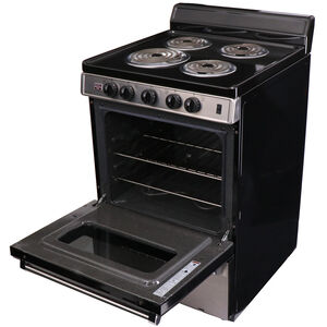 Premier 24 in. 2.9 cu. ft. Electric Range with Coil Burners - Stainless Steel, , hires