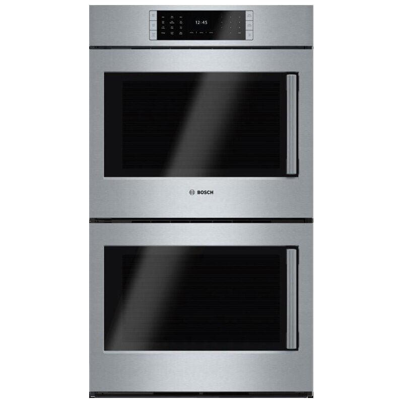 Bosch Benchmark Series 30 in. 9.2 cu. ft. Top Control Electric Double Wall Oven with True European Convection - Stainless Steel, , hires