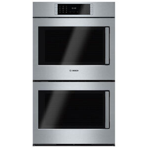 Bosch Benchmark Series 30" 9.2 Cu. Ft. Electric Double Wall Oven with True European Convection & Self Clean - Stainless Steel, , hires