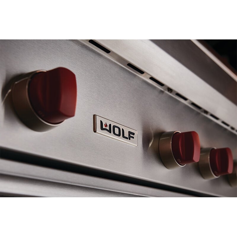 Wolf 42 in. 4-Burner Built-In Natural Gas Grill with Rotisserie, Sear Burner & Smoker Box - Stainless Steel, , hires