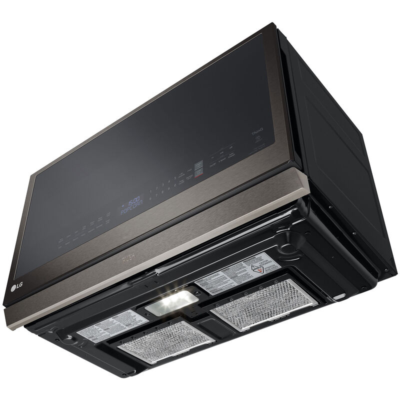 LG 30 in. 2.1 cu. ft. 1050W Smart Over-the-Range Microwave with 400 CFM & Sensor Cooking - PrintProof Black Stainless Steel, PrintProof Black Stainless Steel, hires