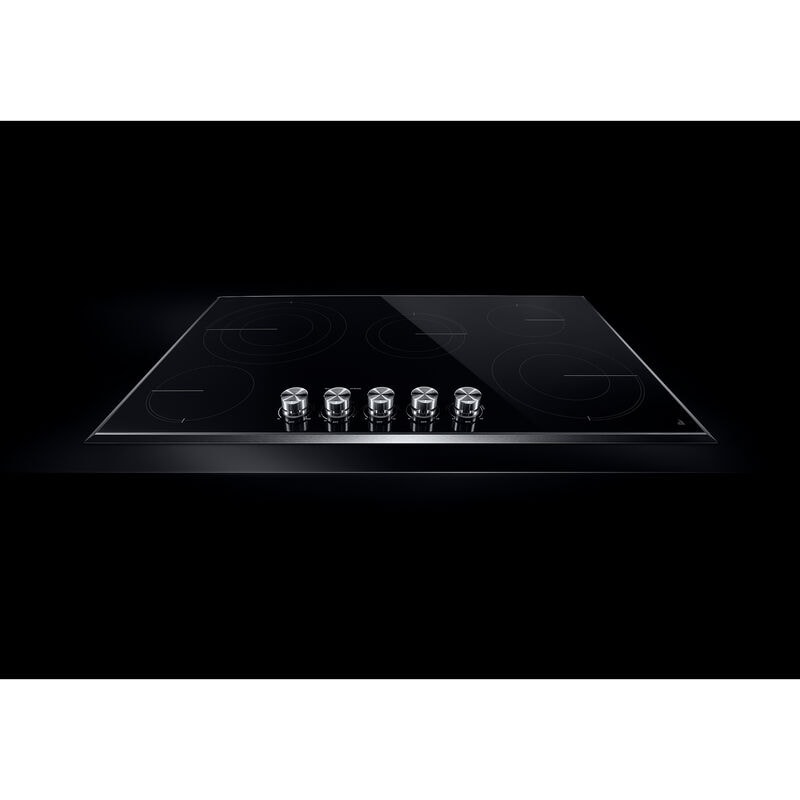 JennAir Lustre Stainless 36 in. 5-Burner Electric Cooktop with Simmer Burner & Power Burner - Stainless Steel, , hires
