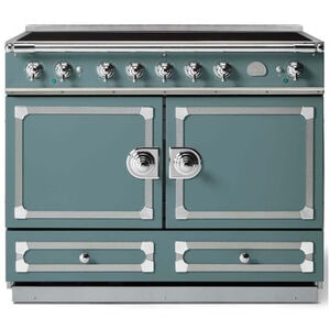 La Cornue Cornufe Series 43 in. 4.6 cu. ft. Standard Convection Double Oven Electric Range with 5 Induction Burners - Ocean, , hires