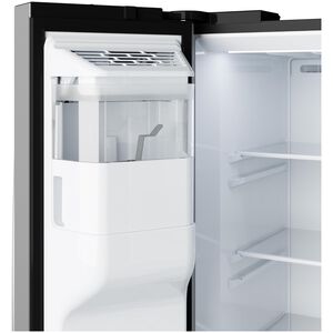 GE 36 in. 23.6 cu. ft. Counter Depth Side-by-Side Refrigerator with Ice & Water Dispenser - Fingerprint Resistant Stainless Steel, Fingerprint Resistant Stainless, hires