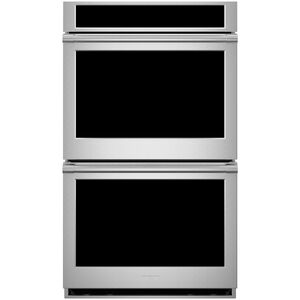 Monogram Statement Series 30 in. 10.0 cu. ft. Smart Top Control Electric Double Wall Oven with True European Convection - Stainless Steel, , hires