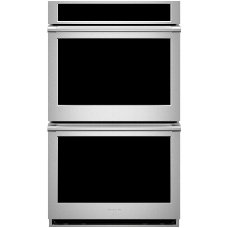 Monogram Statement Series 30 in. 10.0 cu. ft. Smart Top Control Electric Double Wall Oven with True European Convection - Stainless Steel, , hires