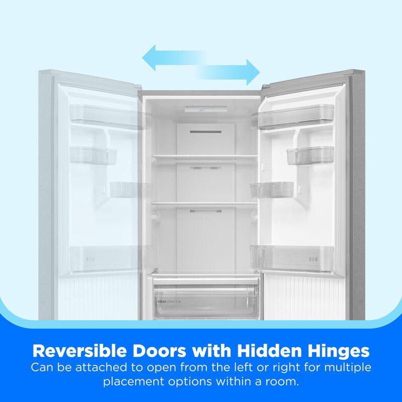 Midea 24 in. 11.5 cu. ft. Counter Depth Bottom Freezer Refrigerator - Stainless Steel, , hires