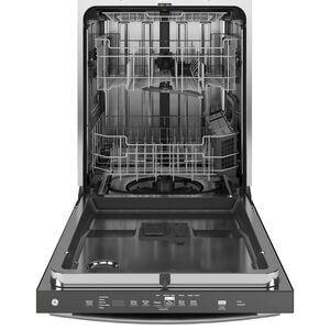 GE 24 in. Top Control Flush-Mount Dishwasher with 47 dBa Sound Level, 3rd-Rack & Dry Boost - Fingerprint Resistant Stainless, Fingerprint Resistant Stainless, hires