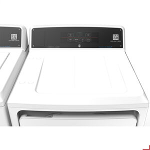 GE 27 in. 7.4 cu. ft. Smart Commercial Gas Dryer with Sensor Dry & Built-In App Payment System - White, , hires