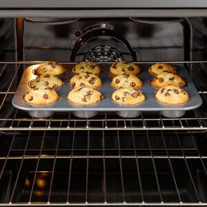 GE 30 in. 5.3 cu. ft. Smart Air Fry Standard Convection Slide-In Gas Range with 5 Sealed Burners & Griddle - Slate, , hires