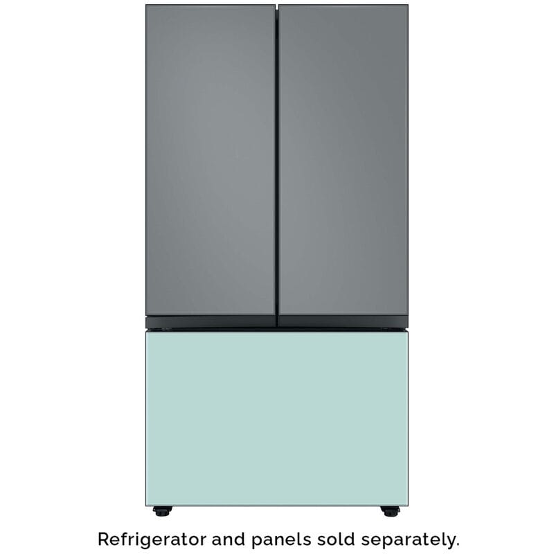 Samsung BESPOKE 3-Door French Door Bottom Panel for Refrigerators - Morning Blue Glass, , hires