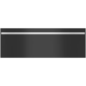 Wolf 30 in. M Series Contemporary Black Glass Warming Drawer Front Panel with Tubular Handle, , hires