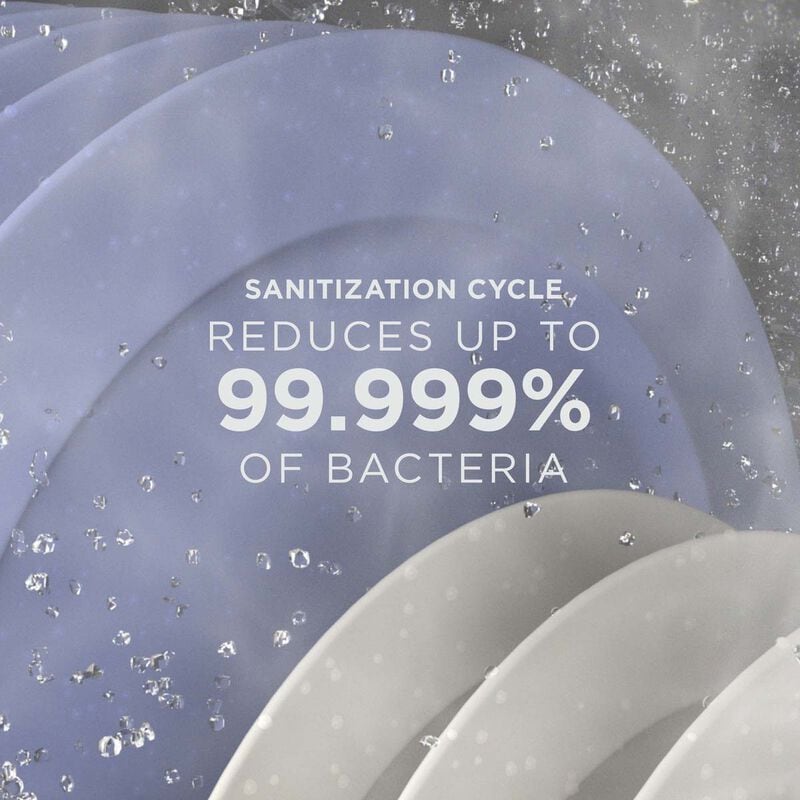 GE 24 in. Front Control Flush-Mount Dishwasher with 55 dBa Sound Level, Dry Boost & Pocket Handle - White, White, hires