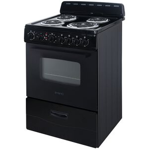 Avanti 24 in. 2.6 cu. ft. Electric Range with Coil Burners - Black, , hires