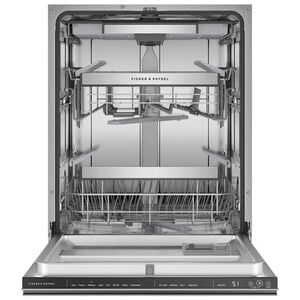 Fisher & Paykel Series 9 24 in. Top Control Flush-Mount Smart Dishwasher with 42 dBa Sound Level, 3rd-Rack & Pocket Handle - Stainless Steel, , hires