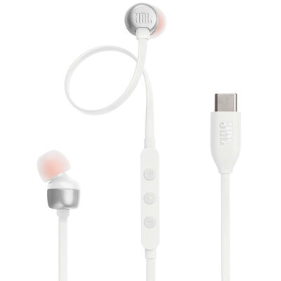 JBL - T310 USB C Wired Headphone - White | JBLT310CWHT