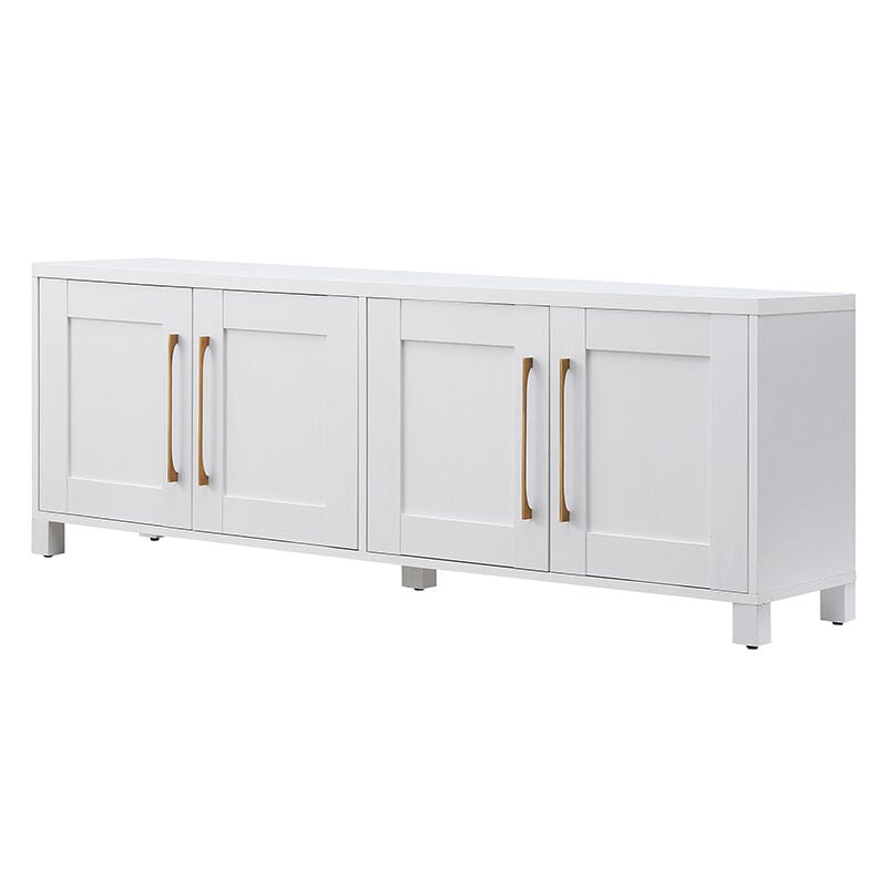 Hudson & Canal Chabot TV Stand - White, , hires