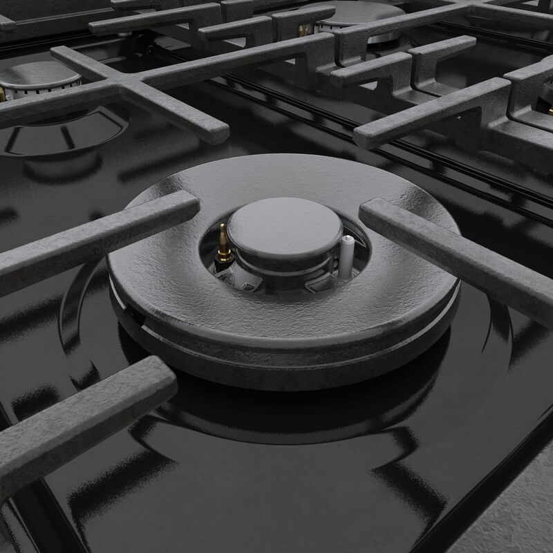 Bosch 800 Series 36 in. 3.7 cu. ft. True European Convection Dual Fuel Range with 6 Sealed Burners - Black Stainless Steel, , hires