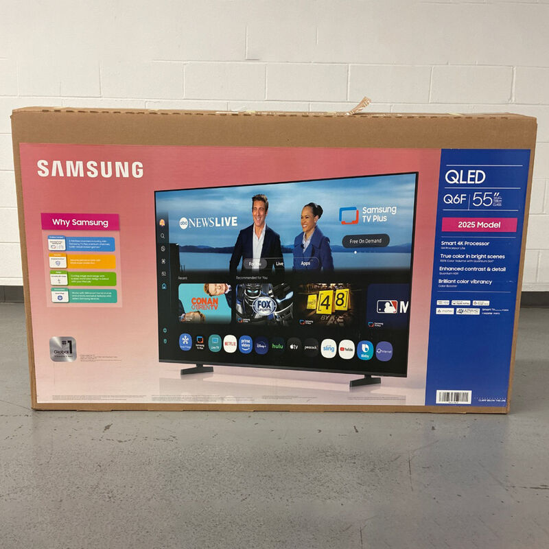 Samsung - 55" Class Q6F QLED 4K UHD Smart Tizen TV (Open Box Good Condition), , hires