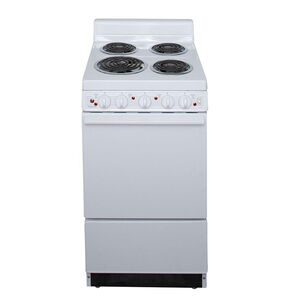 Premier 20" Freestanding Electric Range with 4 Coil Burners & 2.4 Cu. Ft. Single Oven - White, , hires