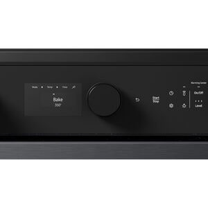 Samsung Bespoke 30 in. 6.3 cu. ft. Smart Air Fry True European Convection Slide-In Electric Range with Smoothtop Burners - Matte Black Steel, , hires