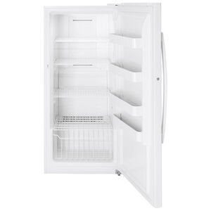 GE 28 in. 14.1 cu. ft. Garage-Ready Upright Freezer with Adjustable Shelves - White, , hires