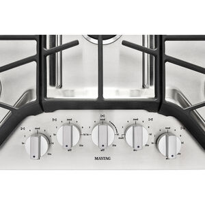 Maytag 36 in. 5-Burner Natural Gas Cooktop with Simmer Burner & Power Burner - Stainless Steel, , hires